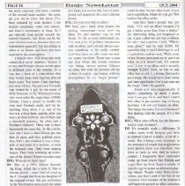 magazine article page 18/banjo newsletter october 2004 dave schenkman