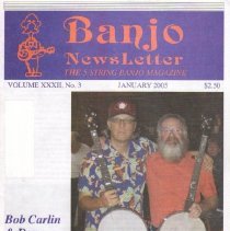 magazine front cover/banjo newsletter jan 2005 bob carlin & dan levenson
