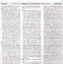 magazine article page 20/banjo newsletter april 2005 craig korth