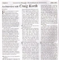 magazine article page 10/banjo newsletter april 2005 craig korth