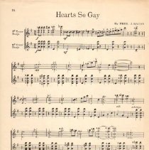 sheet music page 14/hearts so gay composed by fred j. bacon