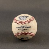 Game-Used Baseball from Zach Pop's First Playoff Strikeout