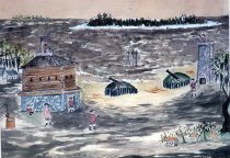 Fort St. Simons, Watercolor, Vara A. Majette