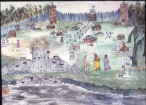 Fort Frederica 1744, Watercolor, Vara A. Majette