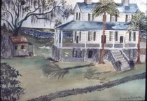 Cannon's Point, Watercolor, Vara A. Majette