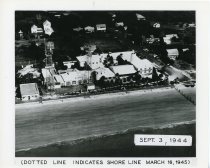 Aerial View, King and Prince Hotel, Erosion, Radar Towers, St. Simons Islan