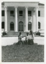 Children in Front of Portico, Plum Orchard Mansion, Cumberland Island