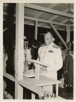 Speaker Admiral Jules James, Launch Ceremony, SS R. J. Reynolds