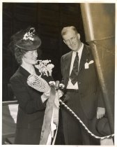 Sponsor Christening the SS William B. Woods