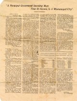 "A Municipal Government Spending More Than Its Income"