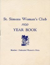 St. Simons Woman's Club 1950 Year Book, Cover