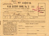 War Ration Book No. 3 Issued to Lorena Mizell