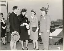 GA Gov. & Mrs. Ellis Arnall, Guests, Launch Ceremony, SS Joseph R. Lamar