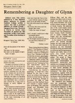 "Remembering a Daughter of Glynn"  Page 1