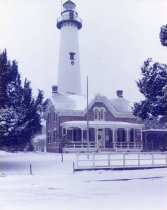 Snow at the St. Simons Lighthouse and Keeper's Dwelling