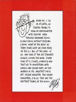 Jack Davis Autobiography, Back Cover