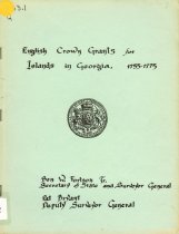 "English Crown Grants for Islands in Georgia, 1755-1775"