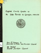 "English Crown Grants in St. John Parish in Georgia, 1755-1775"