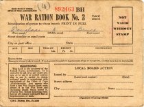 War Ration Book No.3 Issued to Douglas A. Bruce