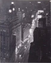 New York city views. Times Square from 41st story of Continental Building a