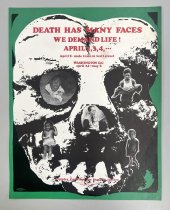 P0490, Death Has Many Faces, Lithograph