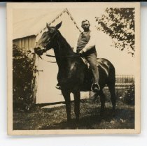 Walter Gray Maffett on his horse Kate