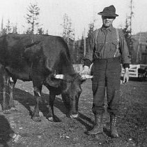 Benton Prather with Bull
