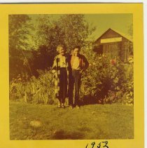 Art Moore and wife in garden at Marina