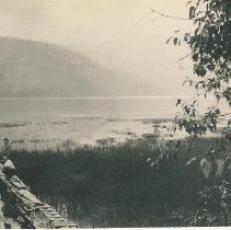 Boat in reeds on the Upper Priest Lake