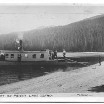 W.W. Slee on the beach up lake - Palmer