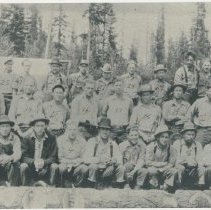 Forest Service Crew picture in front of tents