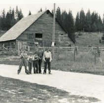 In front of the halfway house