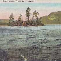 Tinted Postcard of Twin Island