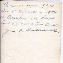 Jess Underwood at the Parrish Place at Two Mouth - 1933