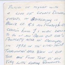 Jess Underwood with a load of George Ducommans's effects - 1938