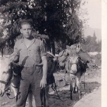 cecil stevens with pack burros