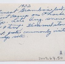 Phoebe Tip Lookout Tent Camp in the snow -August 1932