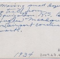 Moving Dozer to Hughes Meadows for Airport construction - 1934