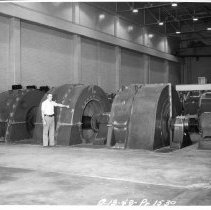 Plant Interior, Man Beside Generators, PR-1530