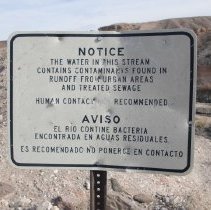 Water contaminants sign along Wetlands Trail, Lake Mead