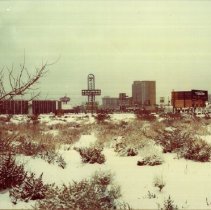 Las Vegas Strip with snow