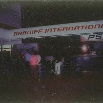 Braniff International and PSA counter at McCarran Iinternational Airport