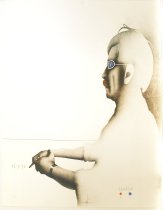 Selbst mit blauer brille