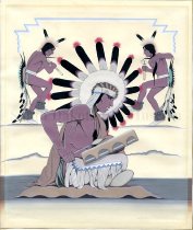 Sioux Singer and War Dancers