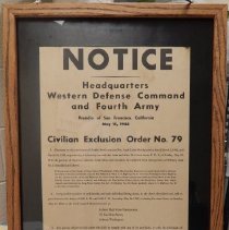 Announcment regarding Japanese Internmentm 1942