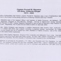 Description of Captain Russell Rippetoe's military service