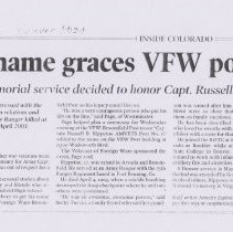 copy of Denver Post July 21, 2005 newpaper article