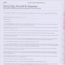 USA Today newspaper article about Captain Russell Rippetoe