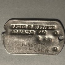 Identification Tag for Lewis W. Fletcher