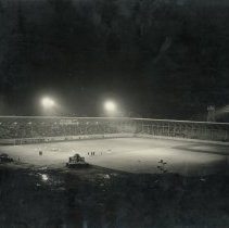 Olympic Stadium under lights